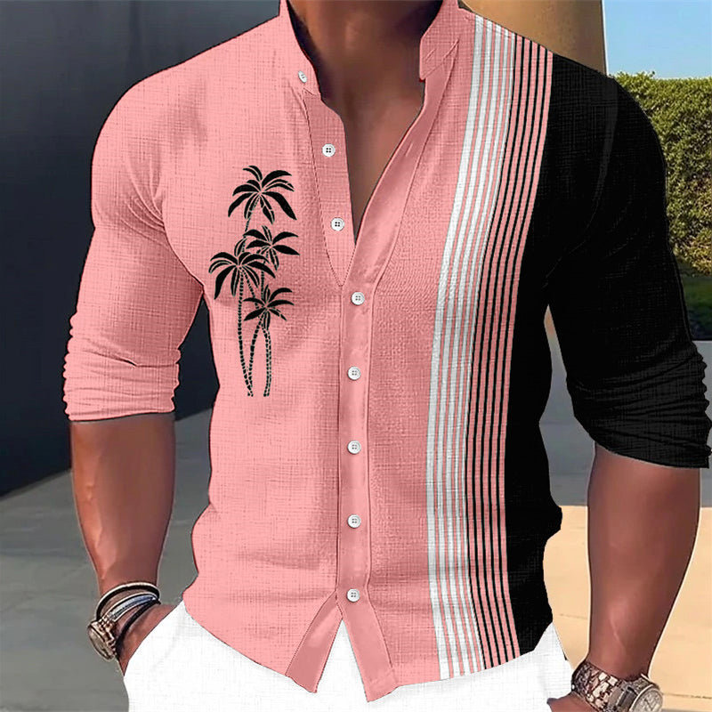 🌹👔【50% zniżki】💖【S-6XL】Męska, modna, nowa, czysta bawełniana, drukowana koszula świąteczna