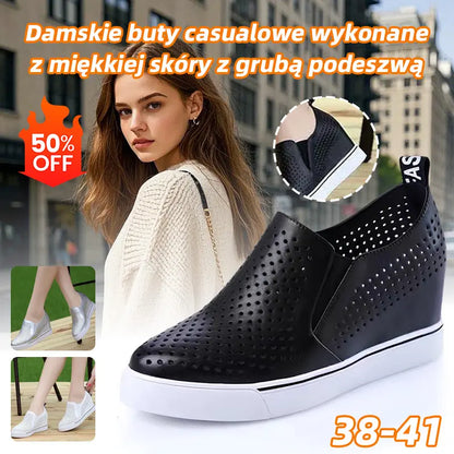 【Tallas: 34-41】🔥Nuevos zapatos casuales de verano 2026 para mujer, hechos de cuero suave, con diseño de plataforma.