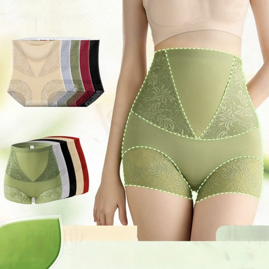 💛【Pack de 5】🧡【40-120 kg】Braguitas reductoras de abdomen antibacterianas de cintura alta y cómodas ❤️Transpirables y frescas, ideales para yoga y running