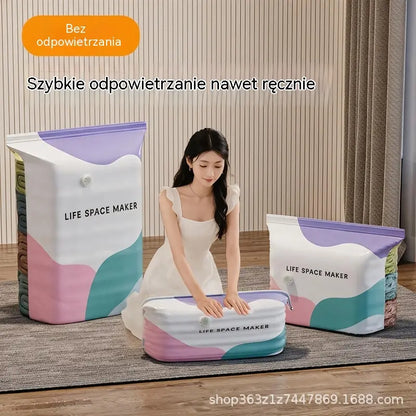 👕📦【5 sztuk za 129 zł】Worki kompresyjne do przechowywania odzieży – nie wymagają odkurzacza, wzmocniona konstrukcja.