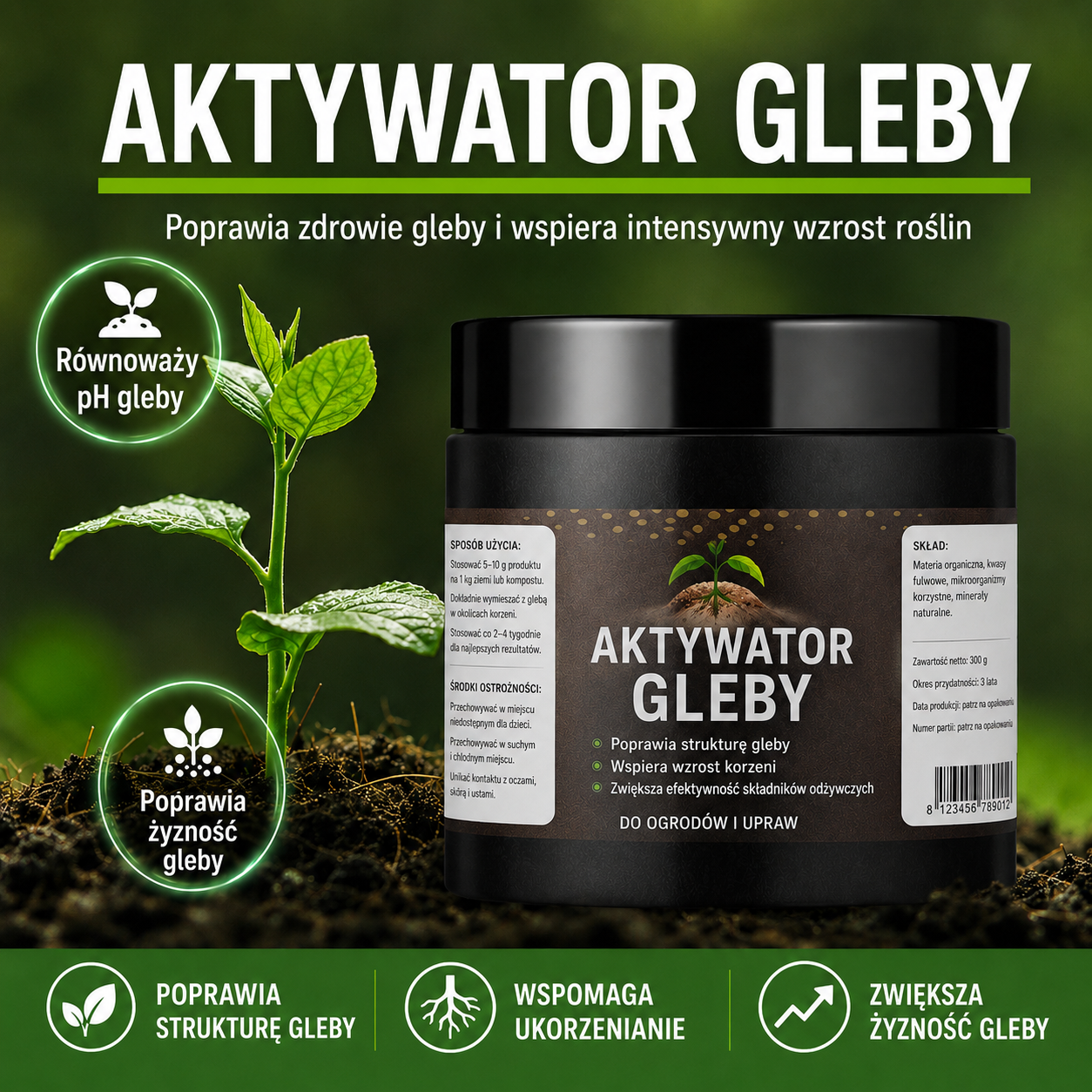 🌱【2 sztuki】Uniwersalny organiczny aktywator do domu i ogrodu🌱