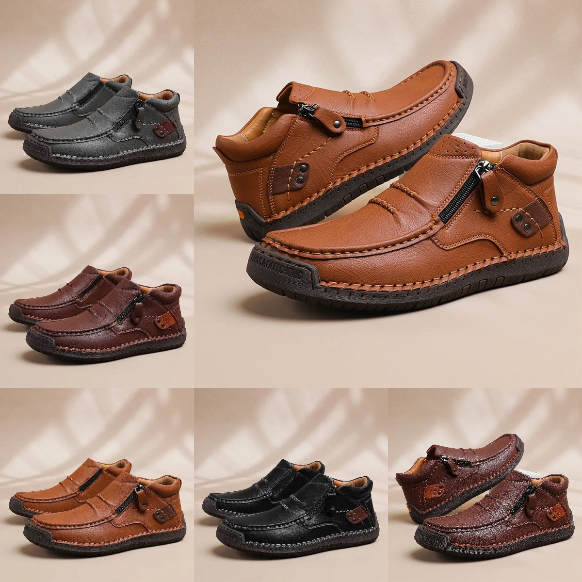👞 Плащане при доставка✅️【38-48】Мъжки ежедневни обувки за дейности на открито - Ръчно шити мартин ботуши🔥