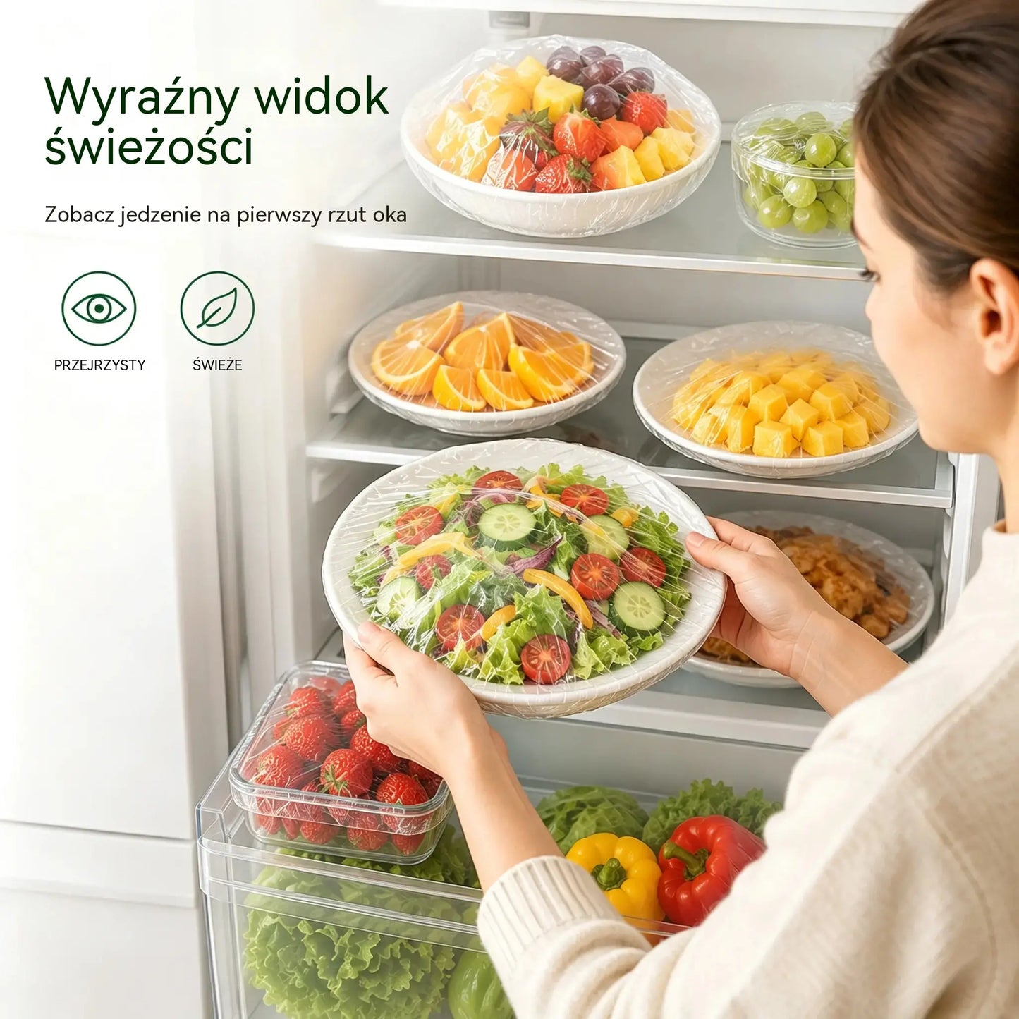 【500 sztuk】🍲🔒 Jednorazowe pokrowce na żywność – uniwersalne dopasowanie, ochrona przed kurzem i długotrwała świeżość 🌟