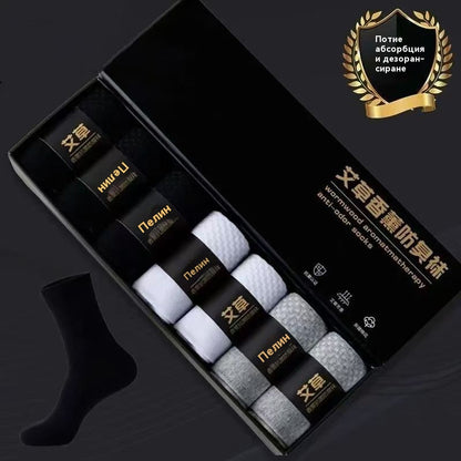 🧦【50% отстъпка】💥Дезодориращи, удобни и абсорбиращи потта чорапи с аромат на див див пелин 【Комплект от 7 чифта】✅️