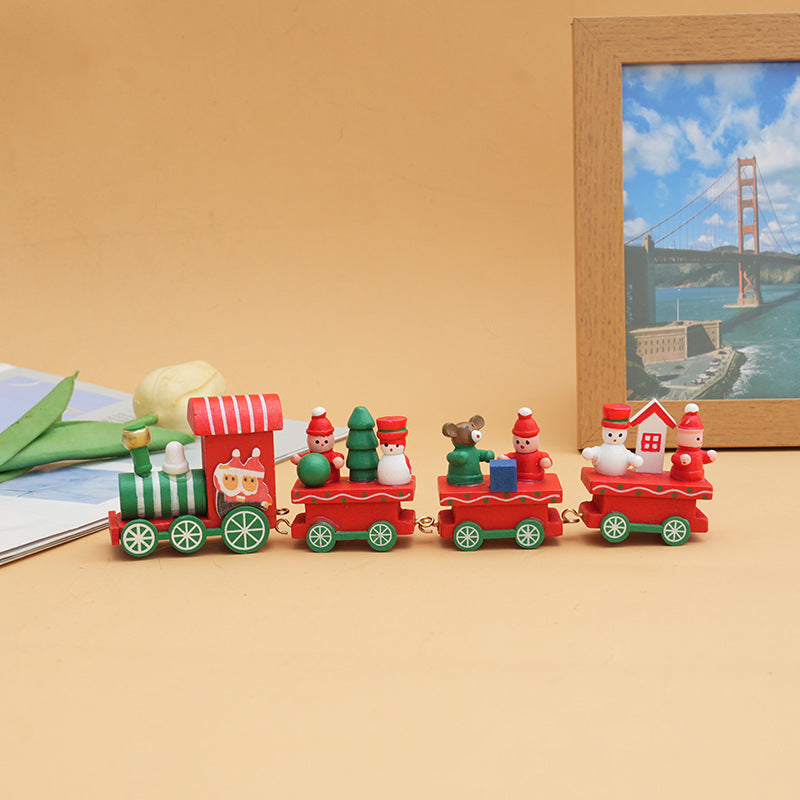 Dekoracje świąteczne w kształcie pociągu, wesołych świąt Bożego Narodzenia, wykwintne prezenty świąteczne, ozdoby na Nowy Rok 2026