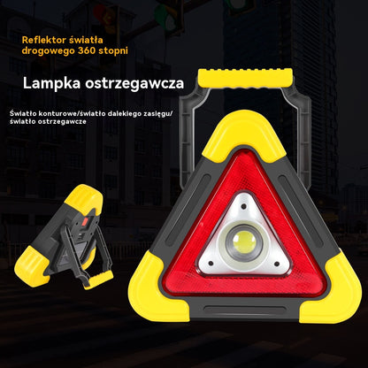 🔥Nowość na rok 2026🔥 Trójkąt ostrzegawczy zasilany energią słoneczną — 3 w 1
