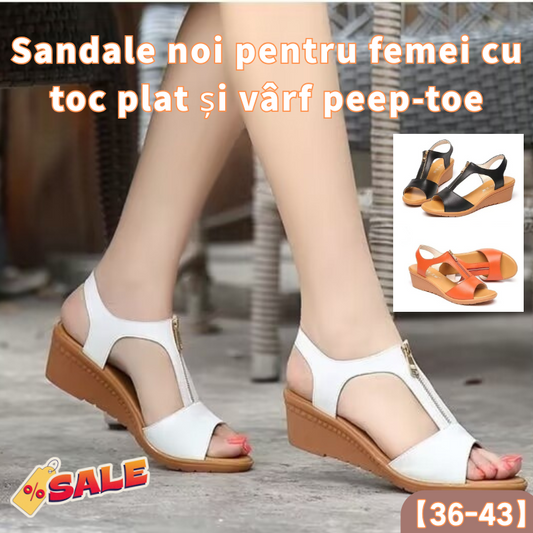 🌸👠【35-40】🔥Nowe damskie sandały na koturnie, peep toe, antypoślizgowe i trwałe