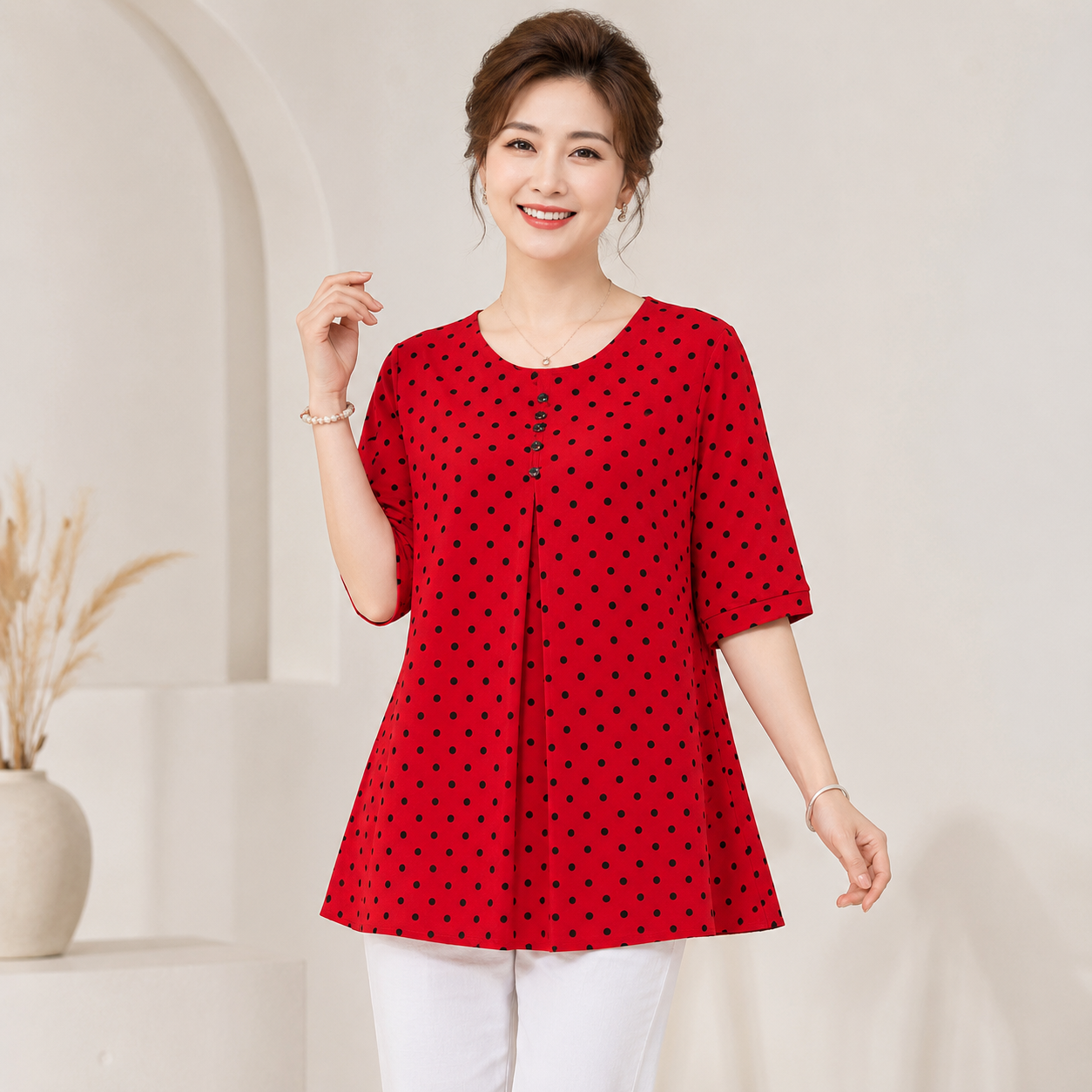 ✨【-50% ZNIŻKI】【L-5XL】💞Nowa jesienna koszula 2026 w grochy