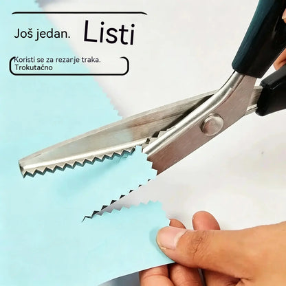 2 komada 🔥Kupite jedan, dobijte jedan gratis✂️ Profesionalne cik-cak škare - Škare za tkaninu s oštrim nazubljenim oštricama