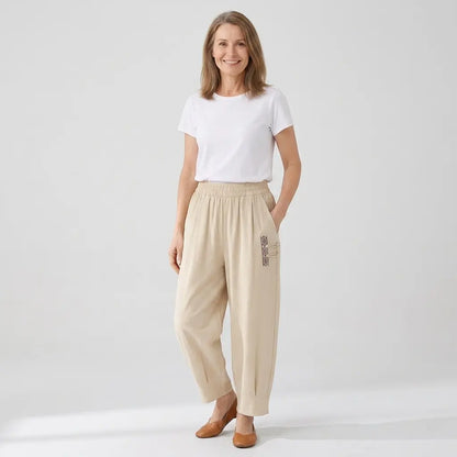 🔥✨【M-4XL】👖Nowe, eleganckie spodnie letnie z dziewięciostronnej bawełny i lnu