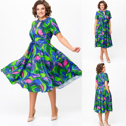 🔥[S-5XL] 2025 nova temperamentna zelena haljina, elegantan stil, svijetlo ljeto