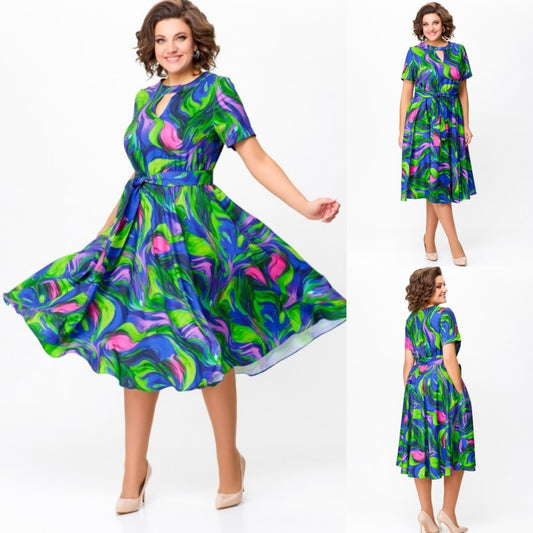 🔥[S-5XL] 2025 nova temperamentna zelena haljina, elegantan stil, svijetlo ljeto