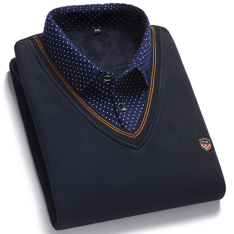 👔Nowa męska koszula dzianinowa z aksamitu na jesień/zimę，Jest ciepła i dobrze się ją nosi zimą.【M-4XL】