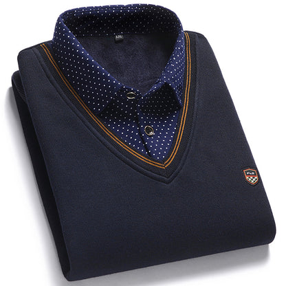 👔Nowa męska koszula dzianinowa z aksamitu na jesień/zimę，Jest ciepła i dobrze się ją nosi zimą.【M-4XL】