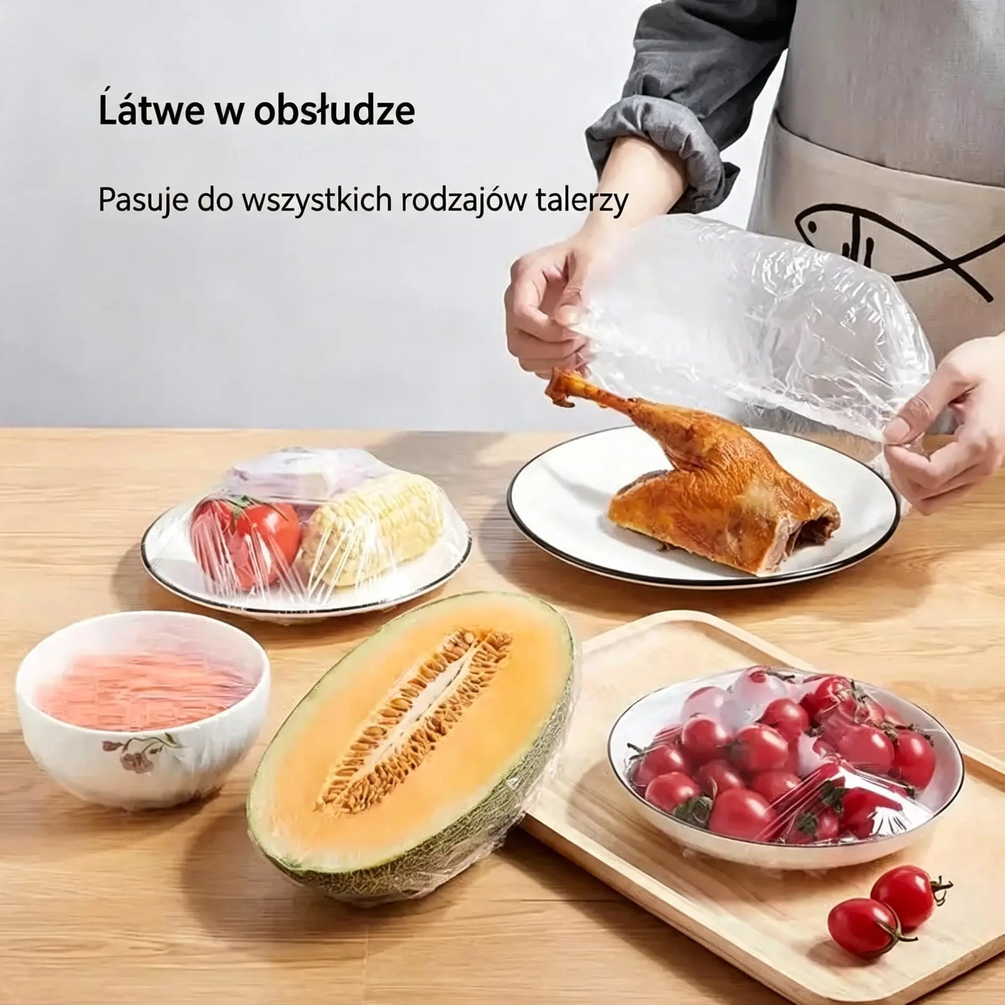 🔥【Ostatnia oferta specjalna: 50% zniżki】✨500 wielokrotnego użytku i elastycznych plastikowych opakowań bezpiecznych dla żywności