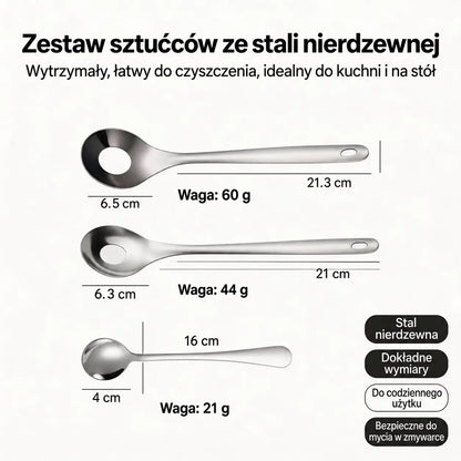 🍖 【Zestaw 3-częściowy】Formierka do klopsików ze stali nierdzewnej 304 – idealna do przygotowywania klopsików mięsnych i rybnych, doskonała do domowego gotowania 🥄