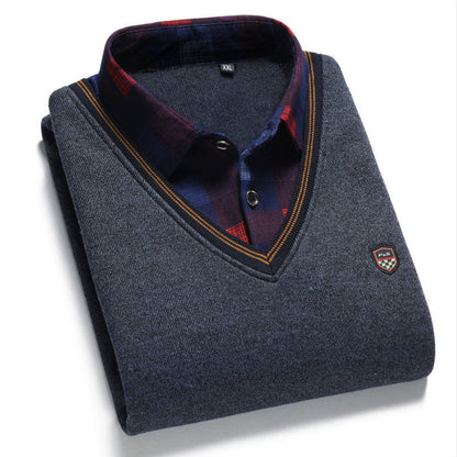 🔥👔【M-4XL】Мъжко есенно-зимно ново кадифено дебело топло плетено яке
