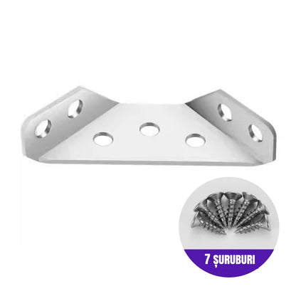 🏠⚙️【6 комплекта】Многофункционални ъглови скоби от неръждаема стомана, стабилни опори под прав ъгъл на 90 градуса, подходящи за гардероби, чекмеджета и др.