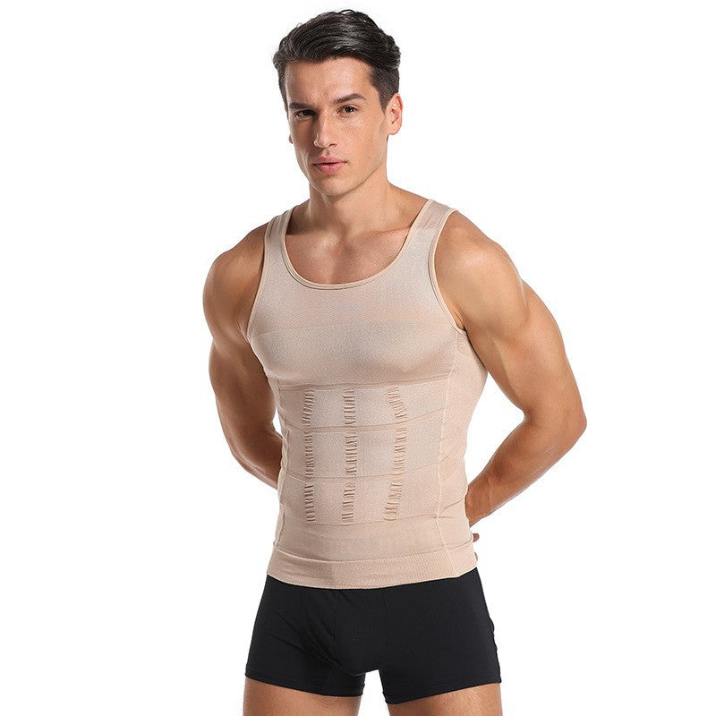 【50% de descuento】⚡ Fajas moldeadoras para hombres, camisetas sin mangas con control de barriga, contorno de busto