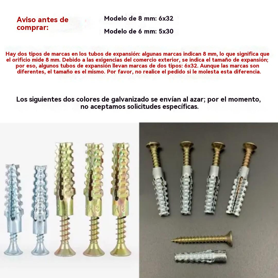 🔩【Herramientas de ferretería】🔩【100 juegos】🛠⚙ Anclaje metálico dentado súper resistente para fijaciones firmes en cualquier pared