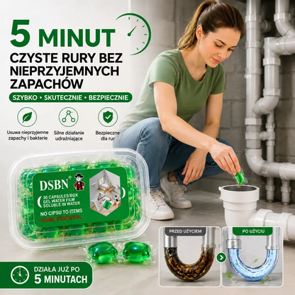 2 opakowania (łącznie 100 tabletek) 🏠💧 Kapsułki dezodoryzujące do odpływów – skład oparty na bioenzymach neutralizuje nieprzyjemne zapachy bezpośrednio u źródła.