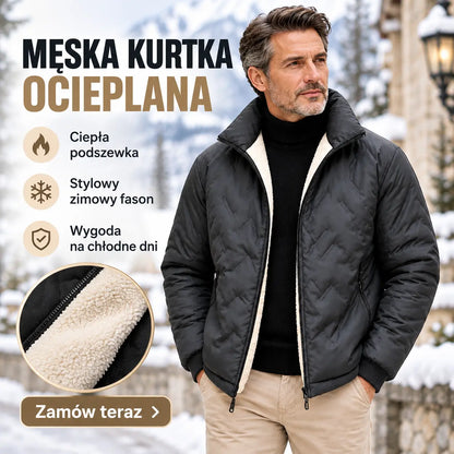 🔥【Nowość – 50% taniej】Męska zimowa kurtka z aksamitnym wykończeniem i grubą podszewką; dostępna również w dużych rozmiarach