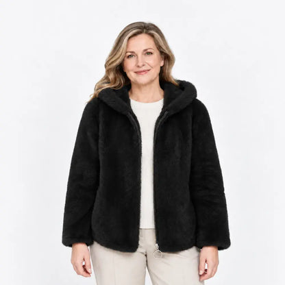 【M-7XL】Chaqueta de invierno de forro polar para mujer: gruesa, reversible, con capucha, térmica y con cremallera.