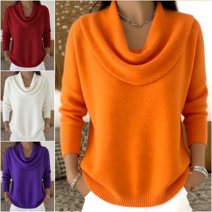 🔥Разпродажба в края на сезона🔥Нови есенно/зимни пуловери с дълъг ръкав в едноцветен цвят за 2026 г. 【S-3XL】