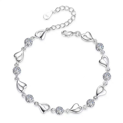 ✨✨【Купете 1, вземете 1 безплатно】💎💎Дамска гривна от сребро 925 с форма на океанско сърце, модерна, лек лукс, нишова, изящна
