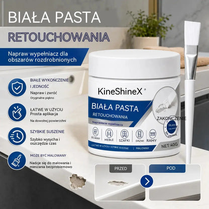 🧹🏠【Kup 1, drugi gratis】Biała pasta do naprawy mebli z pędzelkiem