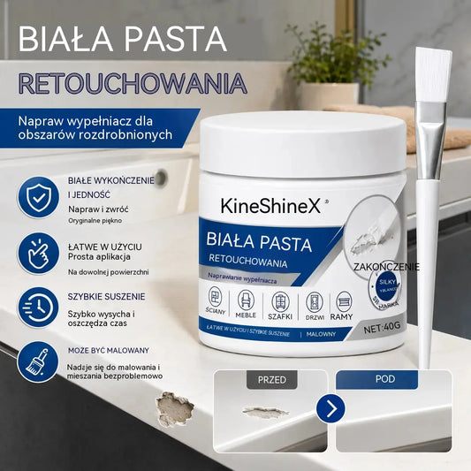 🧹🏠【Kup 1, drugi gratis】Biała pasta do naprawy mebli z pędzelkiem