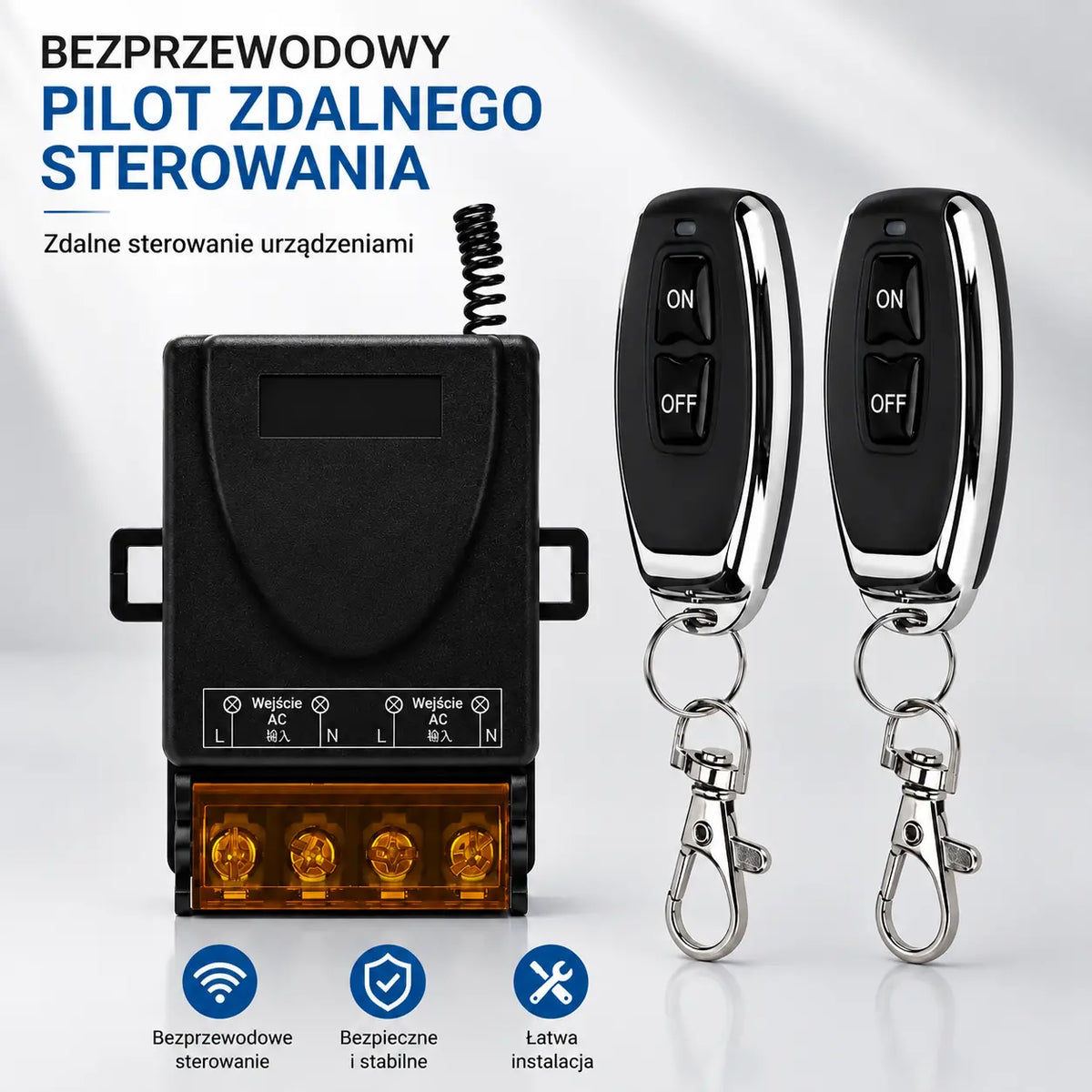 【Artykuły gospodarstwa domowego】【GORĄCE OKAZJE】Bezprzewodowy przełącznik zdalnego sterowania 30A Przekaźnik dużej mocy