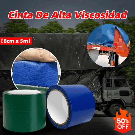 【Compra uno y llévate otro gratis】🔥【8 cm x 5 m】Cinta de tela impermeable, resistente y de alta viscosidad, resistente al agua y al aceite, ideal para camiones, lonas impermeables y tiendas de campaña.