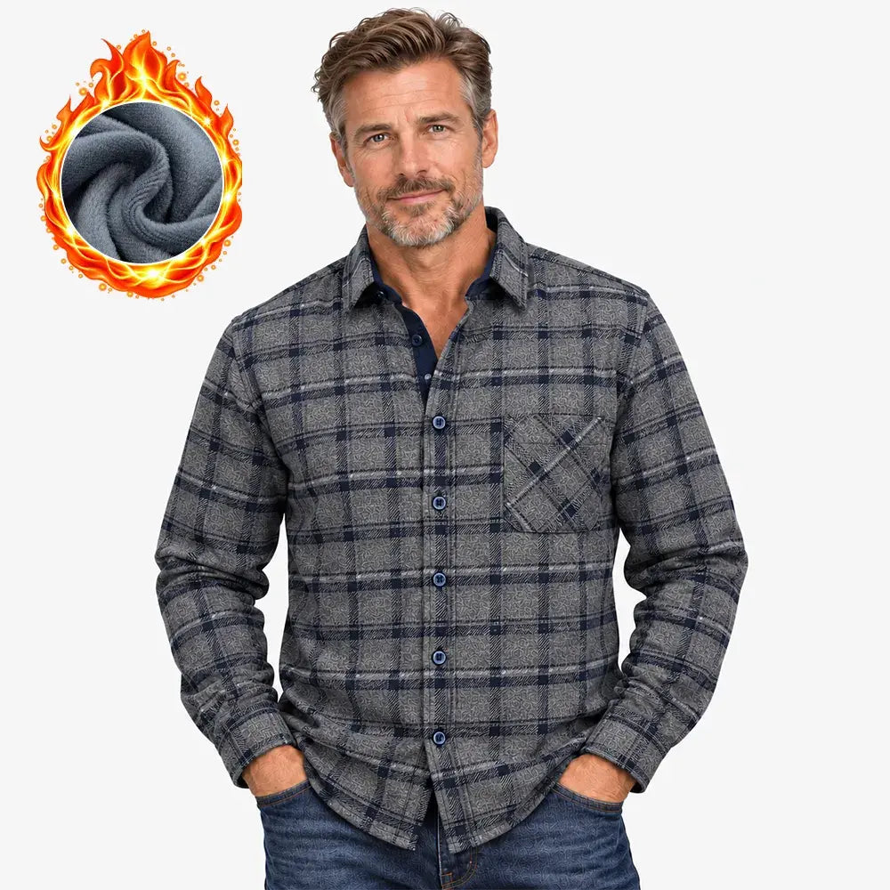 🔥【50% taniej】👔【Rozmiary L–5XL】Ciepła koszula z długim rękawem