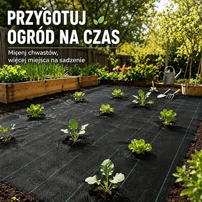 ☀️🌿Wytrzymała, czarna mata do ochrony gleby przed chwastami – odporna na promieniowanie UV mata do ogrodu i sadu – tkane rolki do zwalczania chwastów.