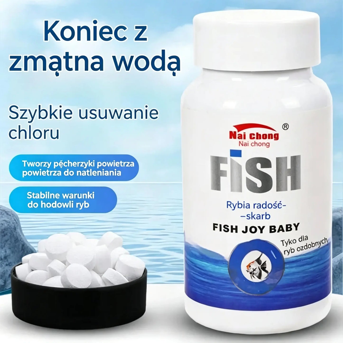 🐟【Kup więcej, zaoszczędź więcej】💧 Tabletki musujące do czyszczenia akwariów i stawów🔥