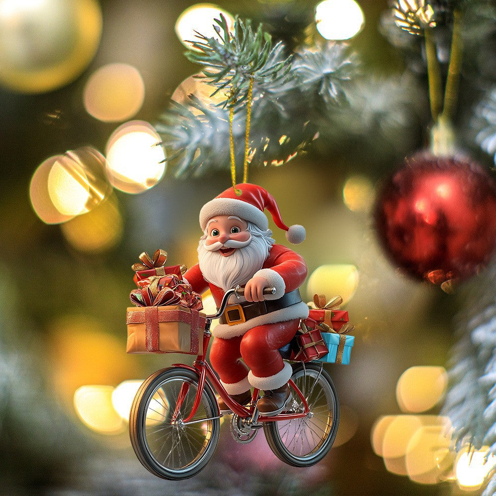 🎁🌲12-częściowy zestaw ozdób z motywem Świętego Mikołaja – idealny na choinkę i świąteczną dekorację domu