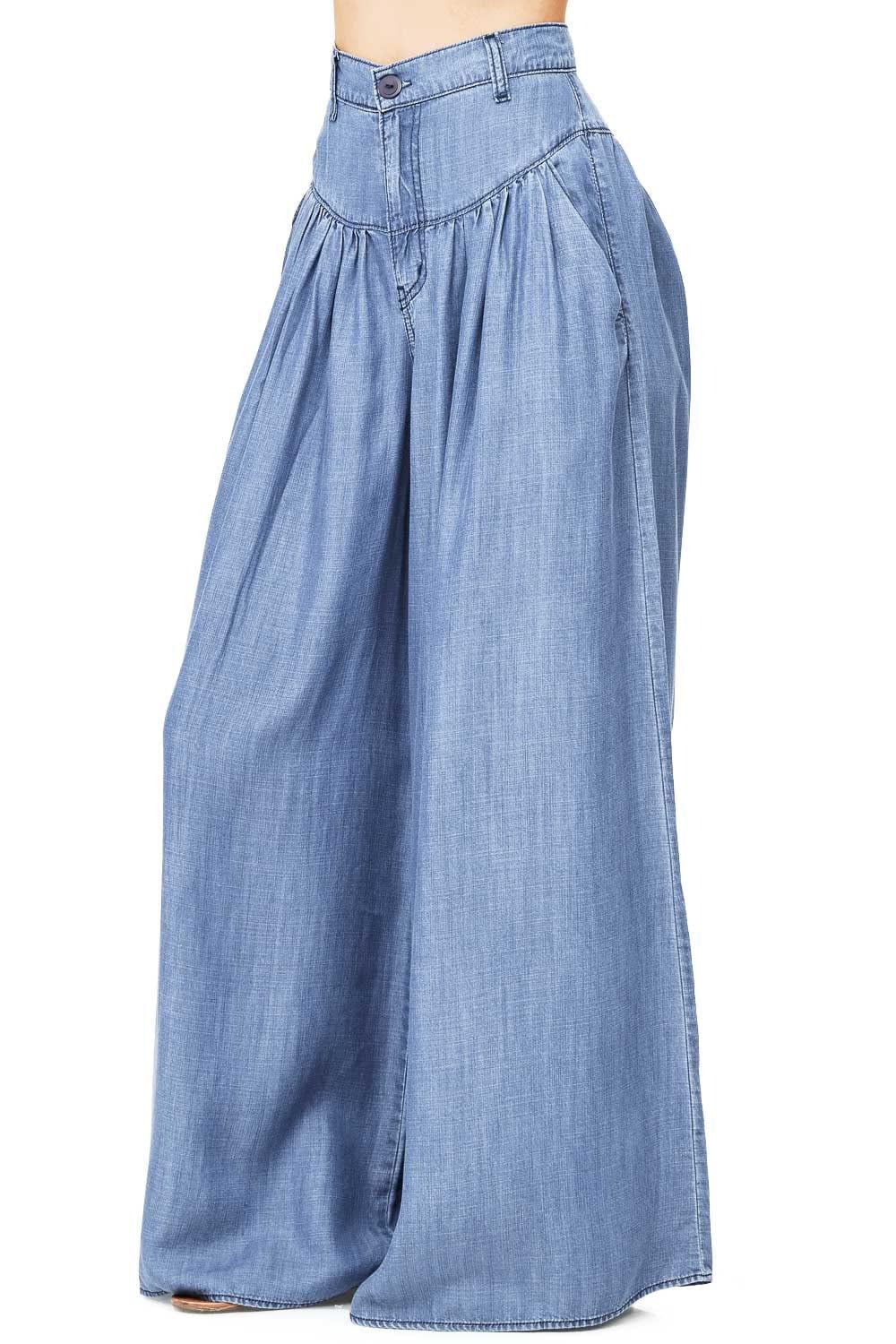 💥 Промоция 💥👖 [S-5XL] Широки дънки с джобове, едноцветни, широка кройка