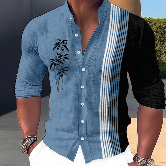 🌹👔【50% zniżki】💖【S-6XL】Męska, modna, nowa, czysta bawełniana, drukowana koszula świąteczna