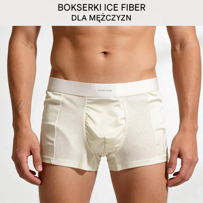 🩲 Wysokiej jakości bokserki z lodowego jedwabiu, wykonane z niezwykle oddychającego materiału – zestaw 4 sztuk, efekt chłodzenia! ❄️🔥
