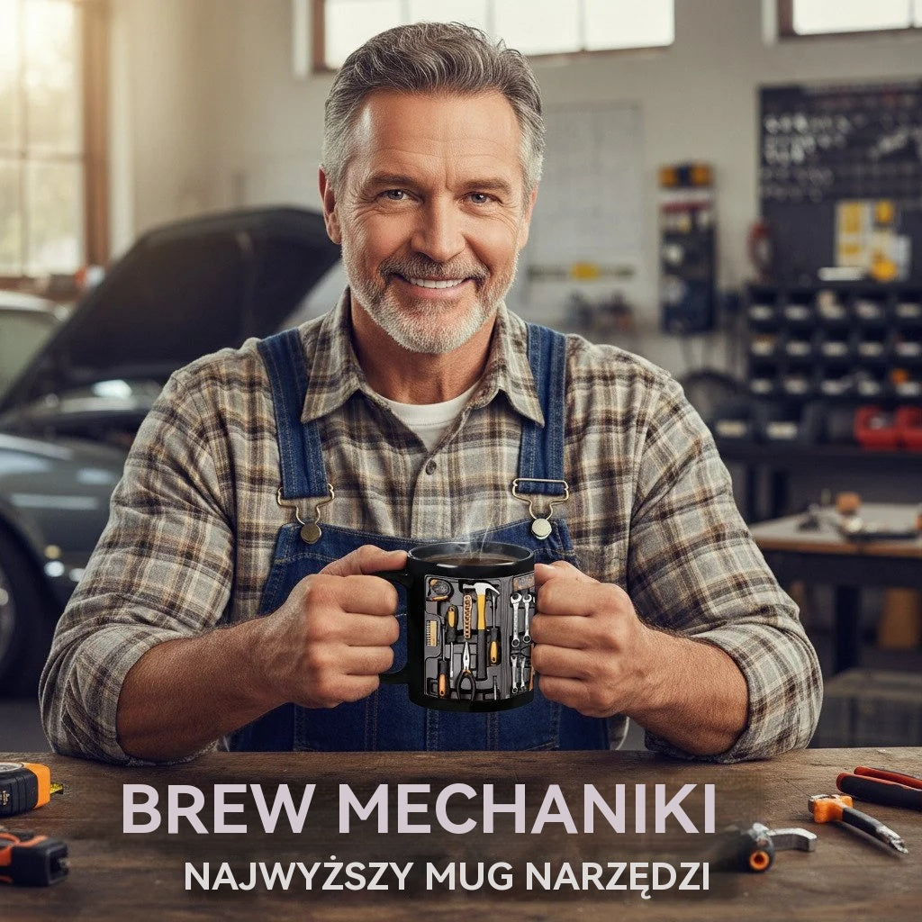 🔥【Kup jeden, a drugi dostaniesz gratis】☕Ceramiczny kubek dla mechanika, zabawny zestaw narzędzi mechanicznych, wnoszący małą kreatywność do Twojego życia