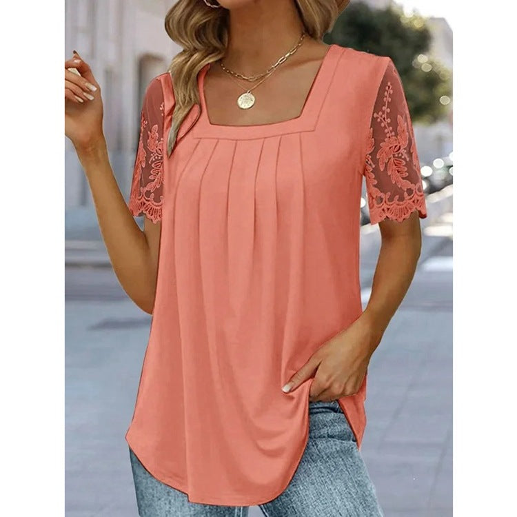 🔥🔥【Descuento por tiempo limitado】【S-5XL】🎉Tejido de seda, suave para la piel y no irritante; el ribete de encaje añade un toque de carácter y garantiza la transpirabilidad.
