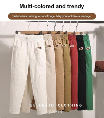 🔥50% de descuento en oferta🔥【M-6XL】Pantalones casuales versátiles ligeramente elásticos de talla grande para mujer