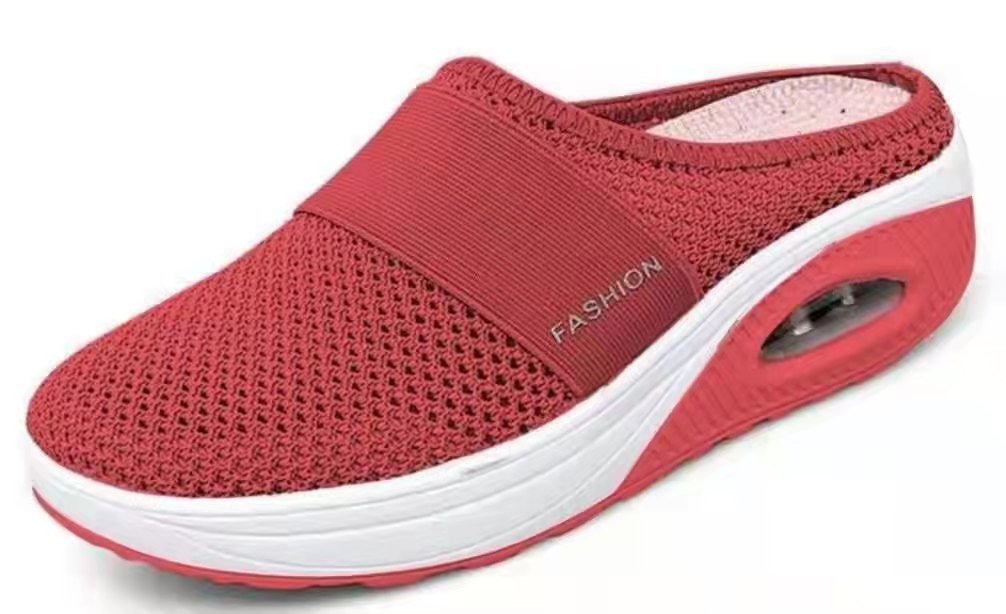 🎀【35-43】Zapatos con colchón de aire de malla hueca europeos y americanos nuevos de verano 2025, transpirables y cómodos