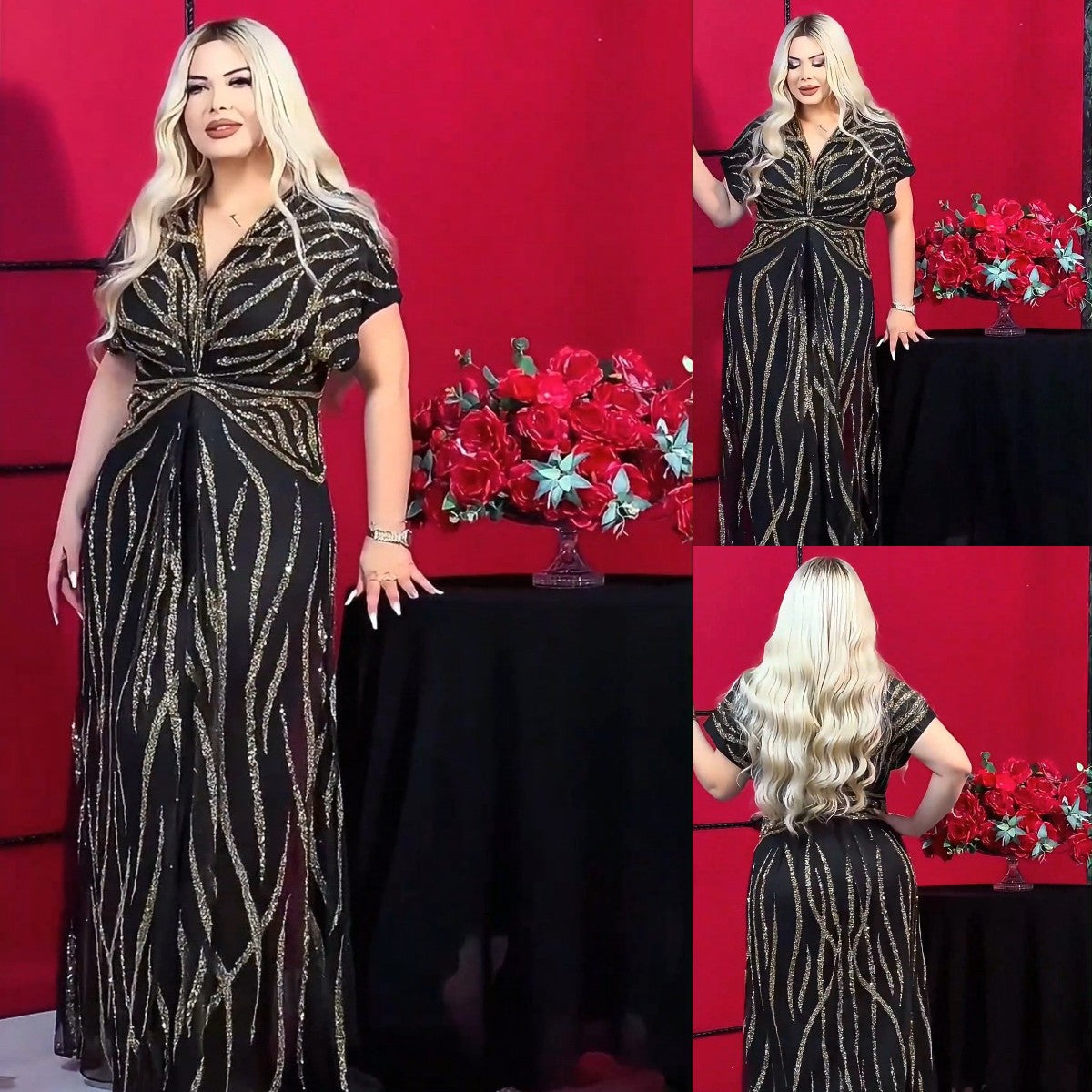 💯😍 [Novedad, 50% de descuento por tiempo limitado] 👗 [Tallas S-5XL] Vestido brillante de moda, diseño elegante y sencillo, perfecto para fiestas y reuniones.