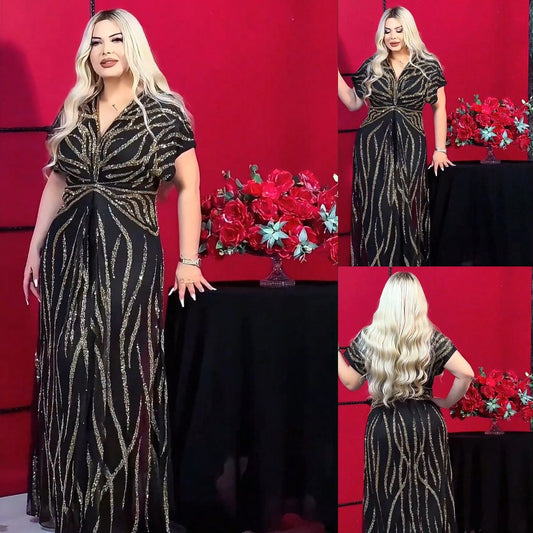 💯😍 [Novedad, 50% de descuento por tiempo limitado] 👗 [Tallas S-5XL] Vestido brillante de moda, diseño elegante y sencillo, perfecto para fiestas y reuniones.