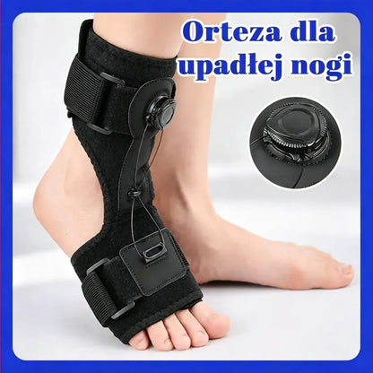💥 -50%  🦶【2 szt.】Orteza na Opadającą Stopę – Regulacja Pokrętłem, Stabilizacja i Komfort 24/7
