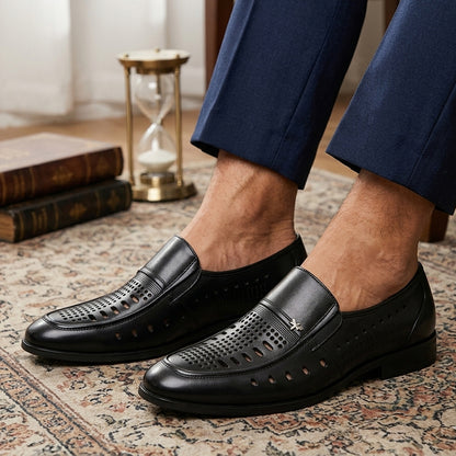 👞💫【Wysokiej jakości skóra naturalna】Buty męskie wykonane w 100% z pełnoziarnistej skóry bydlęcej, z miękką podeszwąD