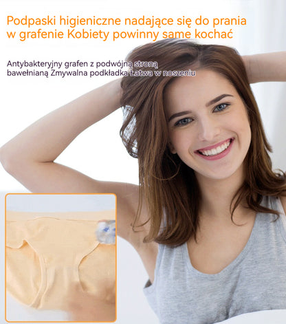 【🔥5 sztuk – 50% zniżki, oferta limitowana】 Wielorazowe wkładki higieniczne do bielizny z bawełny grafenowej – antybakteryjne i zmywalne