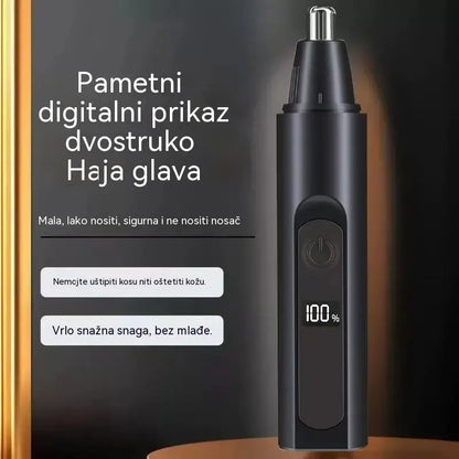 Profesionalni trimer za nos i uši s LED zaslonom, bezbolni putni pokloni za